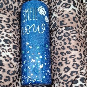 Blue Glitter Snowflake Tumbler